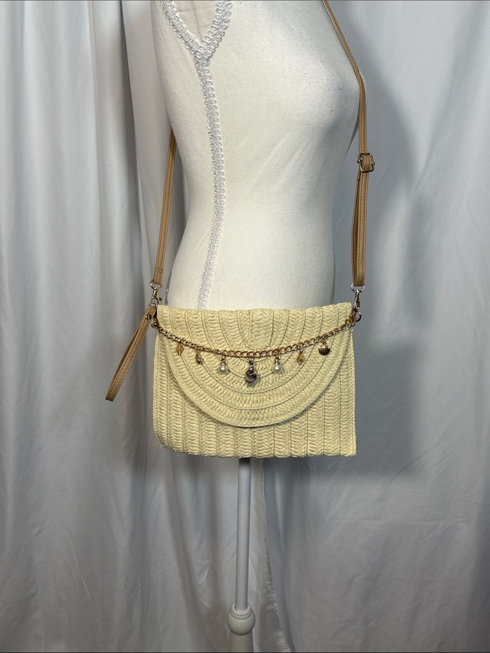 Woven Crossbody and Clutch in One